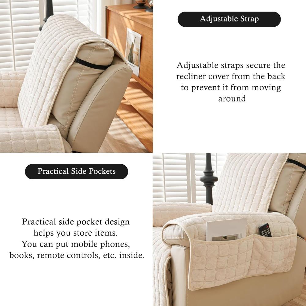 Wear Resistant Single-seat Slipcover Non-Slip Sofa Mat Durable Chair Cover  Living Room