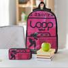 3Pcs Ed Sheeran Loop Tour 2026 Merch Backpack Set for Children Pen Bags Bookbag Sets with Lunch Box For School Students Daypack