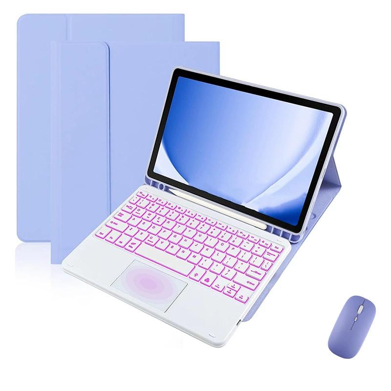 Samsung Tablet S10lite Seven-Color Backlit Bluetooth Keyboard Leather Case for S9FE Galaxy