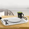 2PCS Anti-Slip Dot Food Serving Tray Rectangular Hotel Dinner Trays  Afternoon Tea