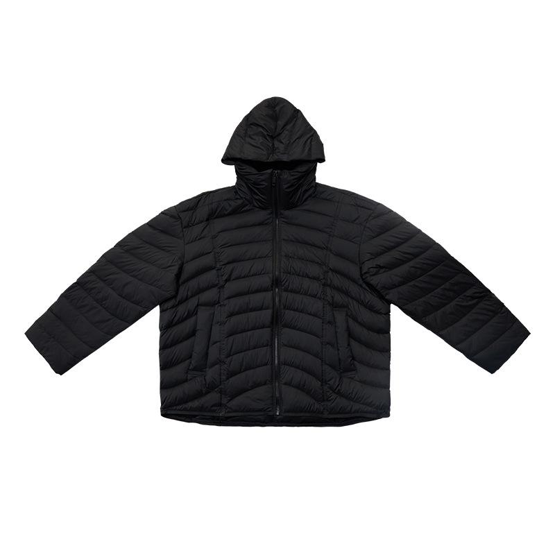 

Men s & Women s Lightweight Down Hooded Jacket: 90% White Duck Down, Turtle Shell Ribs, Ideal for Outdoor Warmth & City Commutes. Extra Large чорний
