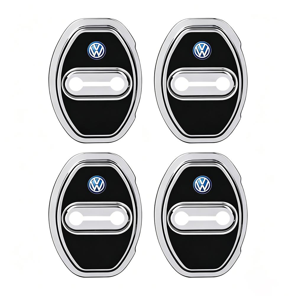 4Pcs Silicone Car Door Lock Buckle Protector Cover For VW Golf Tiguan T-Roc Polo Passat ID.4 T-Cross ID.3 Taigo ID.7 Atlas Beetl