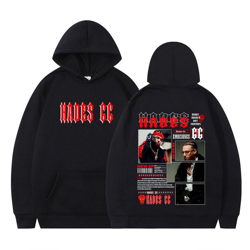 

Rapper Hades 66 Make Money Not Friends 2025 Tour Graphic Hoodie Men Women Hip Hop Sweatshirts Casual Loose High Quality Pullover 3XL