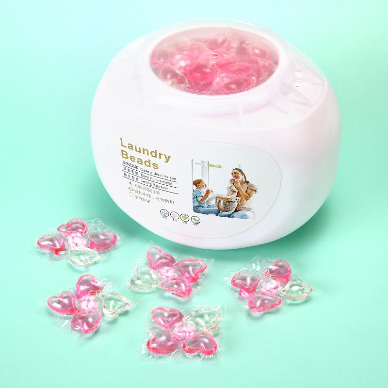 3-in-1 Laundry Capsules: Long-Lasting Fragrance, Highly Concentrated Detergent, Powerful Stain Removal, Three-Chamber Beads.