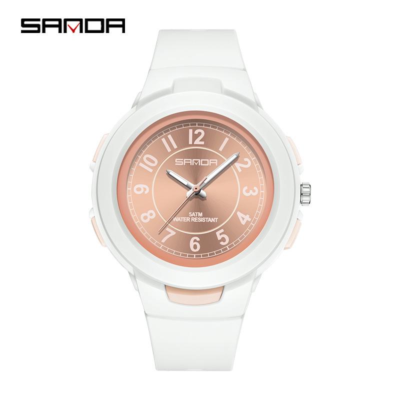 Sanda Unisex Fashionable Lightweight Korean Style Waterproof Sports Quartz Watch