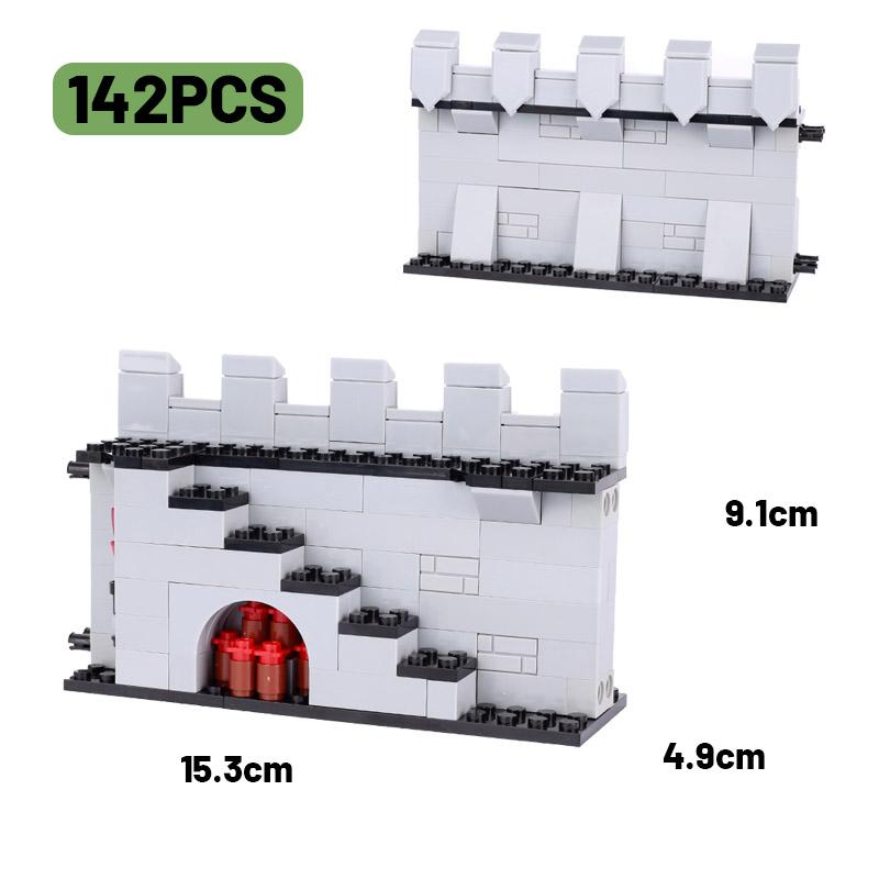 MOC Castelo Medieval Burg Conjunto de Blocos de Construção Furgão Prisional Fogueira Muralha Antiga Forno de Pão Estábulo Igreja Brinquedos de Blocos DIY Presente para Meninos