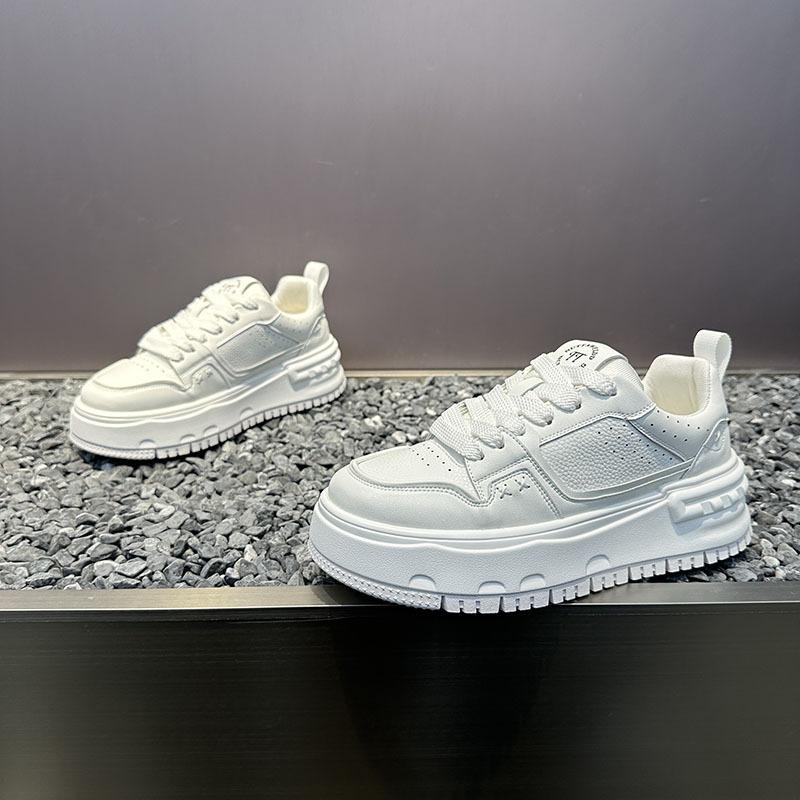 Platform Spring New Breathable Leather Shoes Comfortable Color Matching Casual Shoes Tt