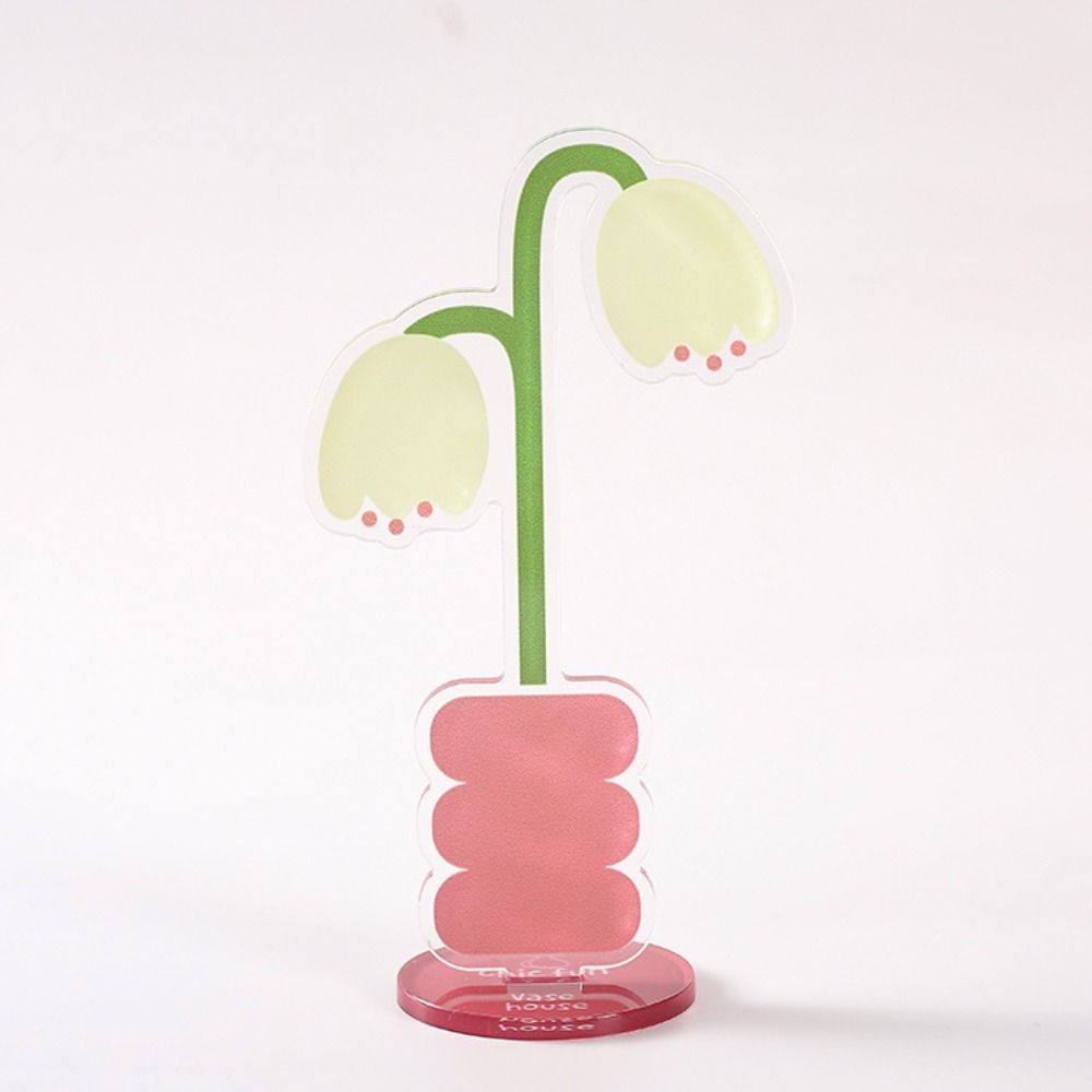 Memo Holder Acrylic Flower Card Holder Flower Shaped Flower Desk Paper Clip  Postcard Holder