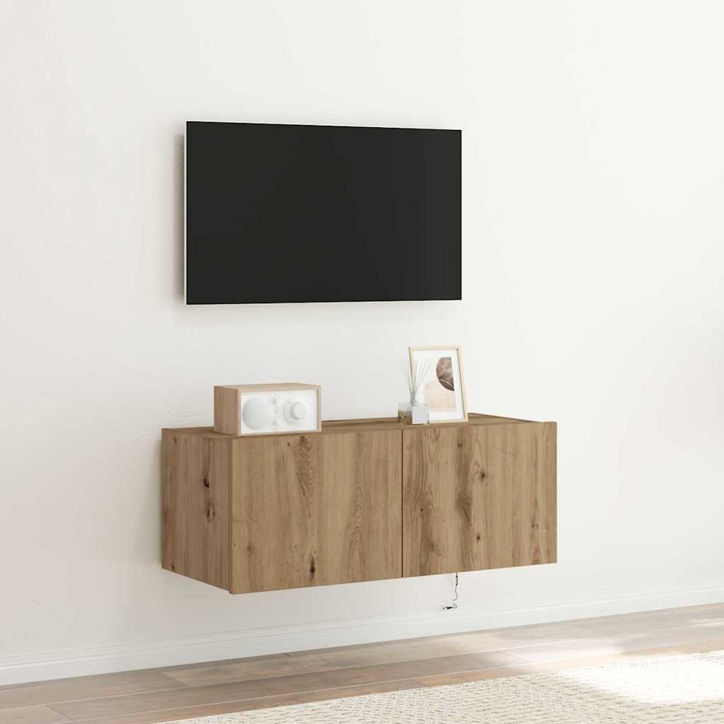 TV Wall Cabinet Artisan Oak 80 x 35 x 31 cm Particleboard