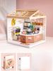 2025 New Super World Milk Tea Op Building Blos DIY Ature Scene Toy for Little Girls Handmade Assembly Small House