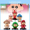 6pcs Crayon Shin Chan Food Costume Pvc Toy Model Desktop Decor Christmas Gift