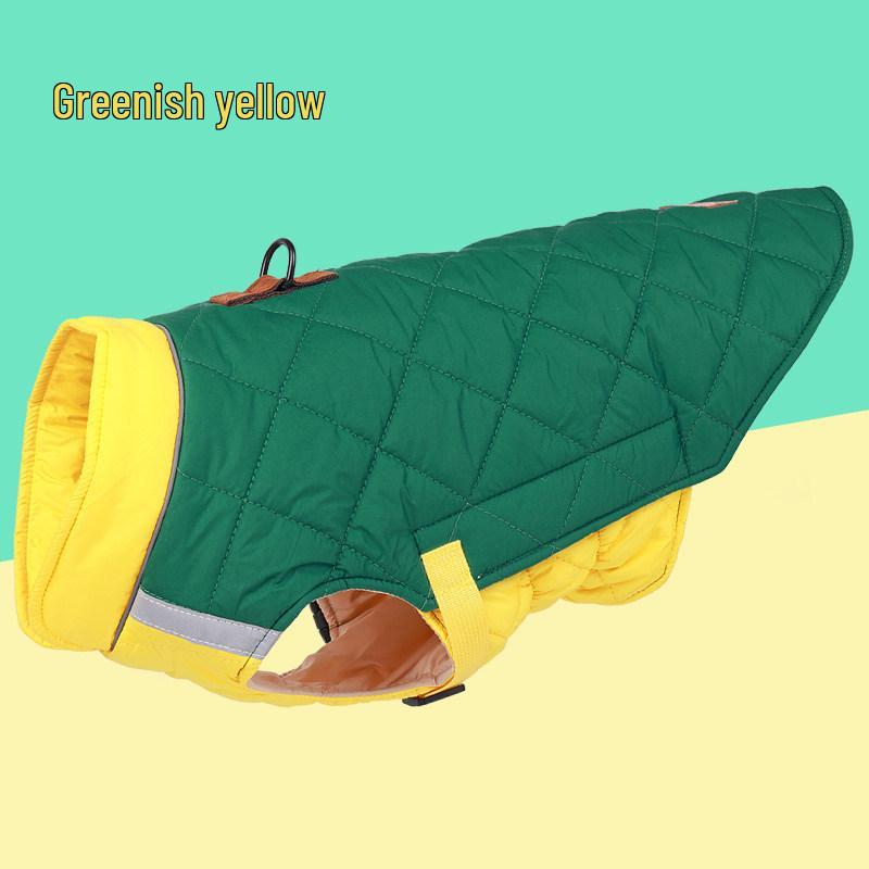 Autumn/Winter Warm Dog Coat with Leash Buckle - Fits Medium/Large Dogs: Shiba Inu, Border Collie, Corgi