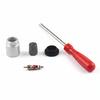 4 Pieces Wheel Tire Pressure Service Rebuild Pack Kit Valve Core Removal Tool Portable