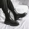 Chelsea boots men's high-top British smoke boots foreign trade autumn and winter velvet Martin boots men's trendy thick-soled boots men
