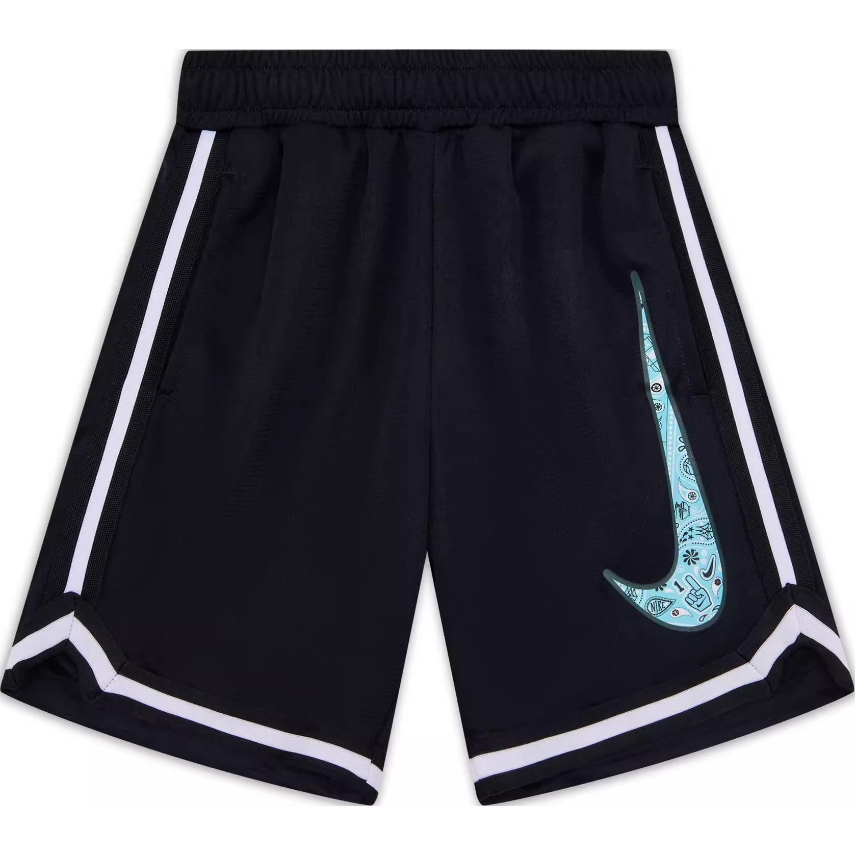 

Nike Elastic Logo Print Knitted Shorts Kids shorts Black HM9266-010 M