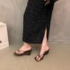 Leopard Print New with Fashionable French Outer Wear 2025 Skirt Beautiful High Heels Cool Slippers Slope Heel Summer Niche Sandals