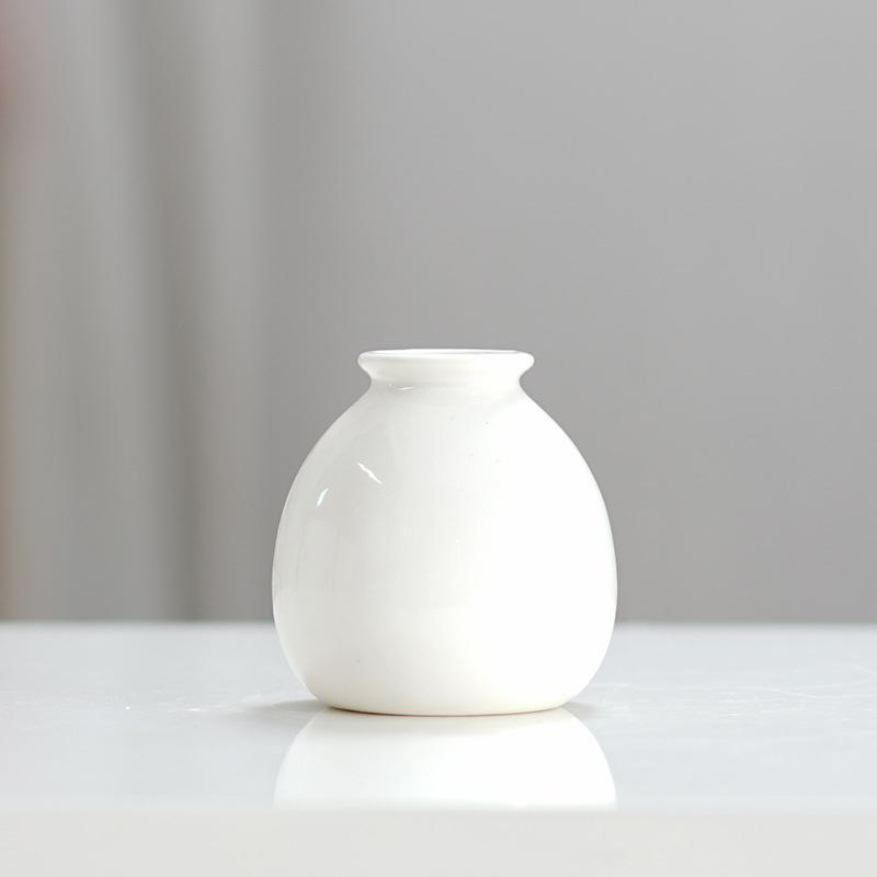 Simple Ceramic Mini Vase Incense Bottle, Hotel Home Decoration Perfume Diffuser, Living Room Office Dry Flower Hydroponics