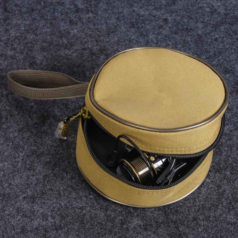 Round Fishing Reel Case Fishing Baits Bag Tackle Storage Bag Fishing Reel Protective Bag Outdoor Fishing Tackle Bag