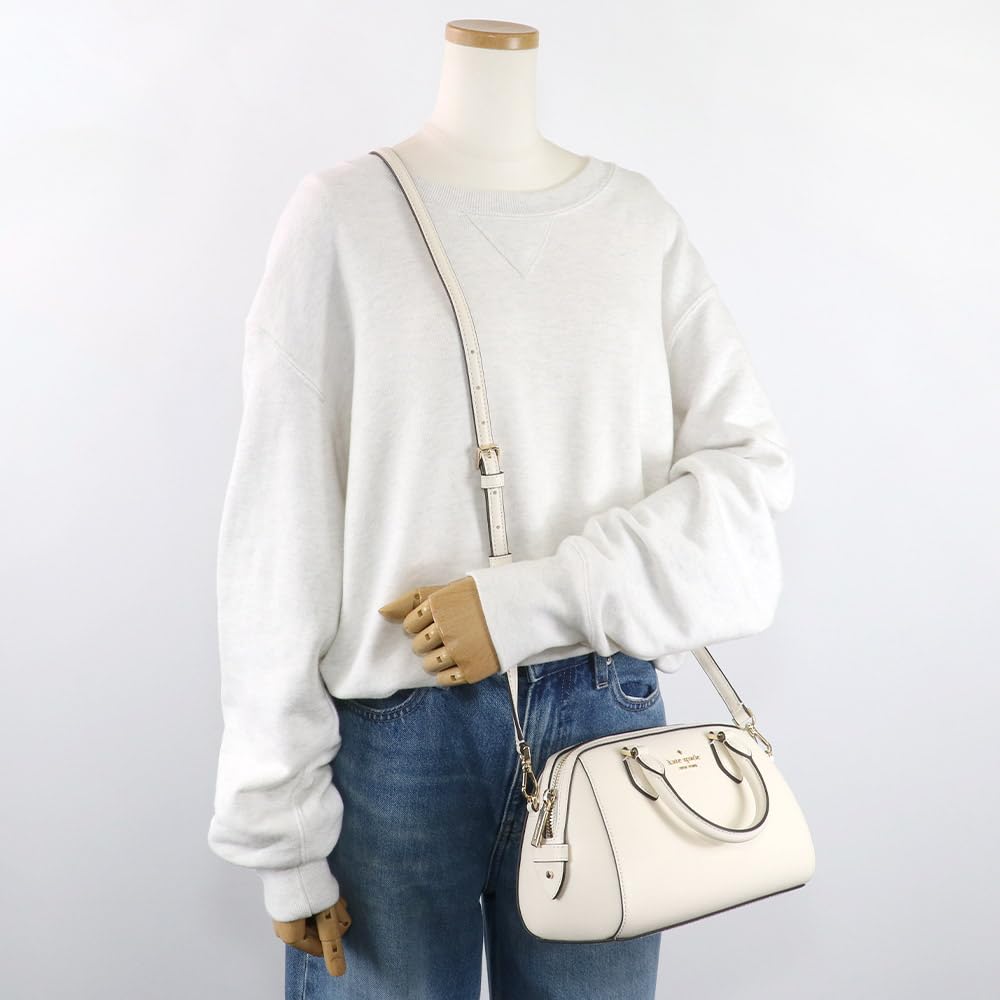 Kate Spade Bag KF493 Meringue Madison Saffiano Leather Duffle Crossbody for Women [Kate Spade] (Shoulder Bag) [Outlet Item] [Brand] [Item]