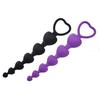 Silicone Masturbator Anal Plug Long Pull Beads Massager Couple Flirting Sex Toy
