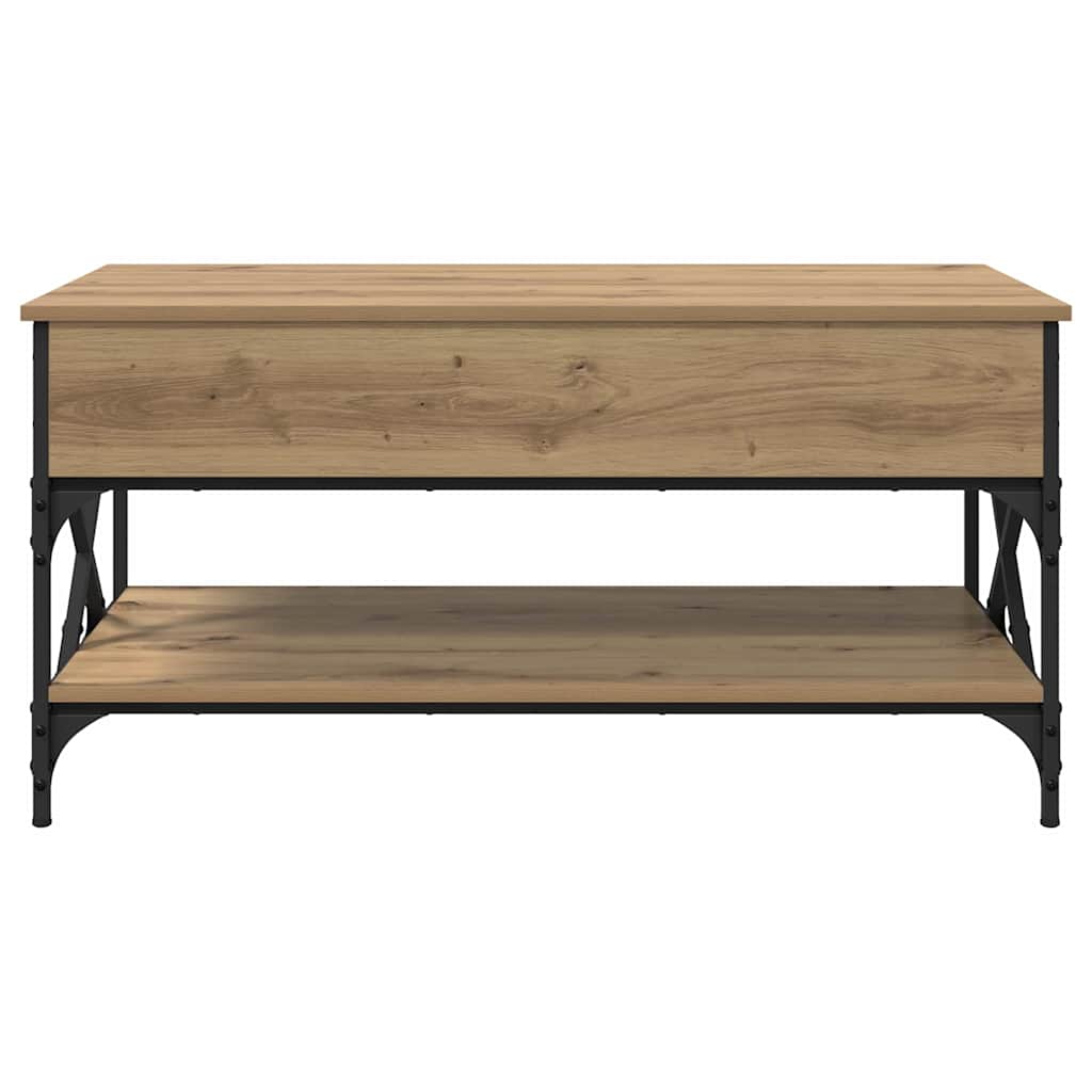 Artisan Oak Coffee Table 100 X 50 X 50 Cm Engineered Wood