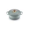 Le Creuset Signature Cocotte Ronde 20cm Cast Iron Enamel Pot, Sea Salt, Gas, Induction, Oven, and Dishwasher Safe [Official Japanese Product]