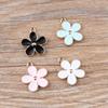 Double-Sided 5-Petal Flower Alloy Pendant for DIY Jewelry