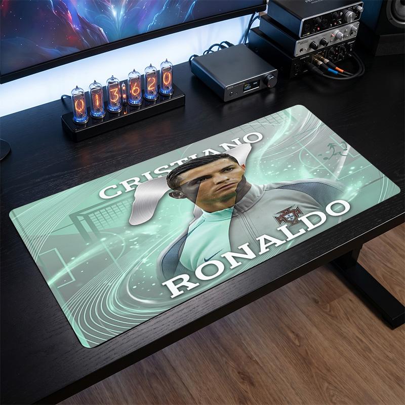 Tappetino Mouse Scudo Cristiano Ronaldo, Tappetino da Scrivania Esteso Antiscivolo in Gomma per Gaming Ufficio Laptop Regalo per Fan