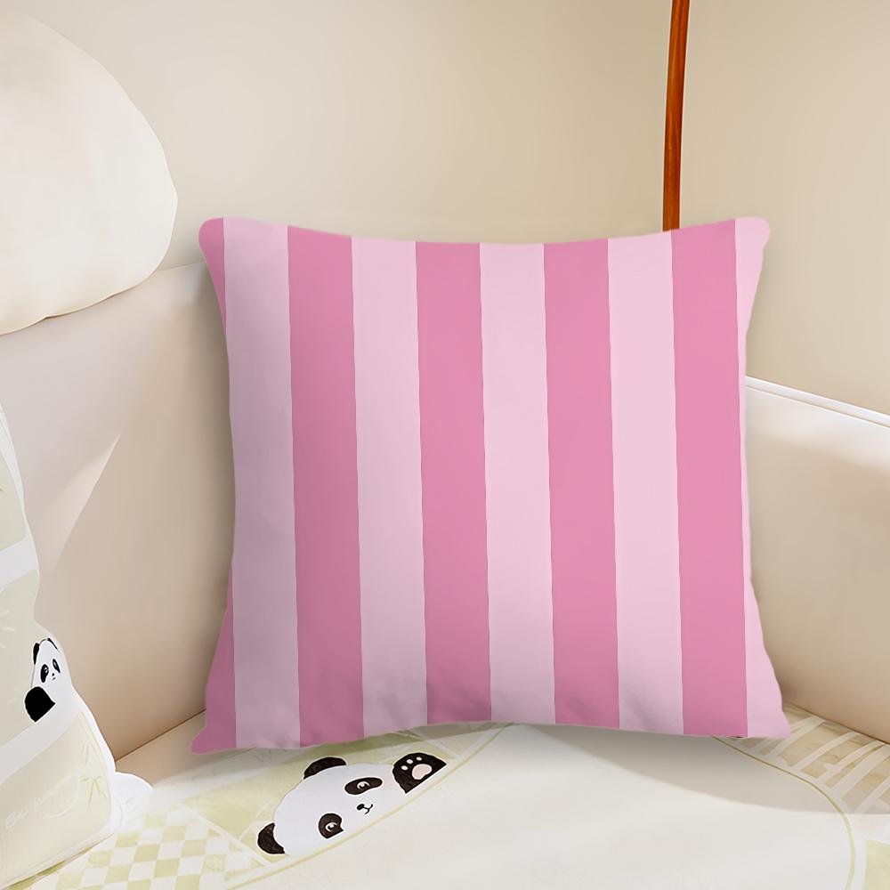 Fashion Stripes Design Art Cushion Cover Pillow Case Plush Fabric Soft Double Sided Print Sofa Cushion Cover Throw Pillow Covers
