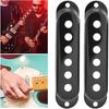3Pcs Single Pickup Cover Brass 48mm/50mm/52mm Musical Instrument Accessories for SQ Electric Guitar Brass Pickup Cover(Black)
