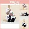 Adorable Realistic Panda Plush Keychain Stuffed Animal Souvenir With Short Plush
