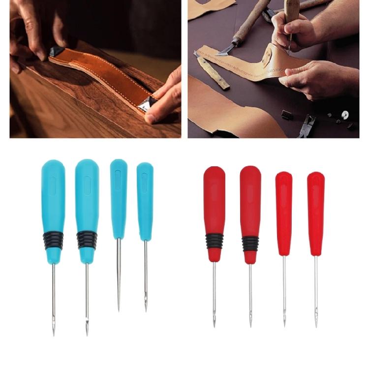 4 Pcs Stitcher Sewing Awl Leather Tool Cone Needle Shoe Repair Needle Tool Handmade Leather Tool