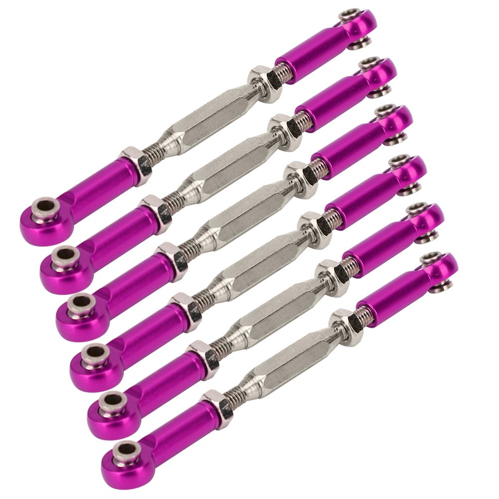 6 pcs 81mm Aluminum Servo Links Tie Rod Set for RC Car Accessories