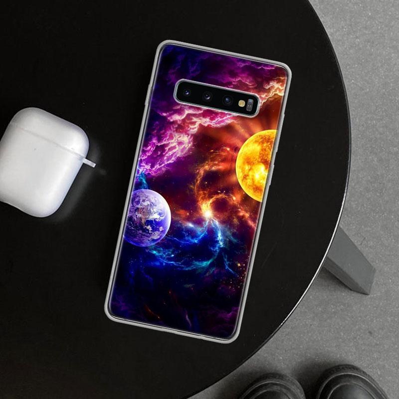 Earth Stars Space Phone Case Cover for Samsung Galaxy S26 S25 Edge S24 S23 Ultra S22 Plus S21 FE S20 + Art Customized Fundas Gal