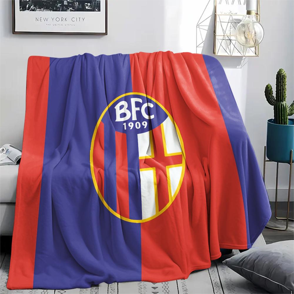 Bologna FC pattern Flannel Blanket, High quality Comfortable for All Seasons, Home Decor, Warmth and Comfort, Perfect for Gifts.