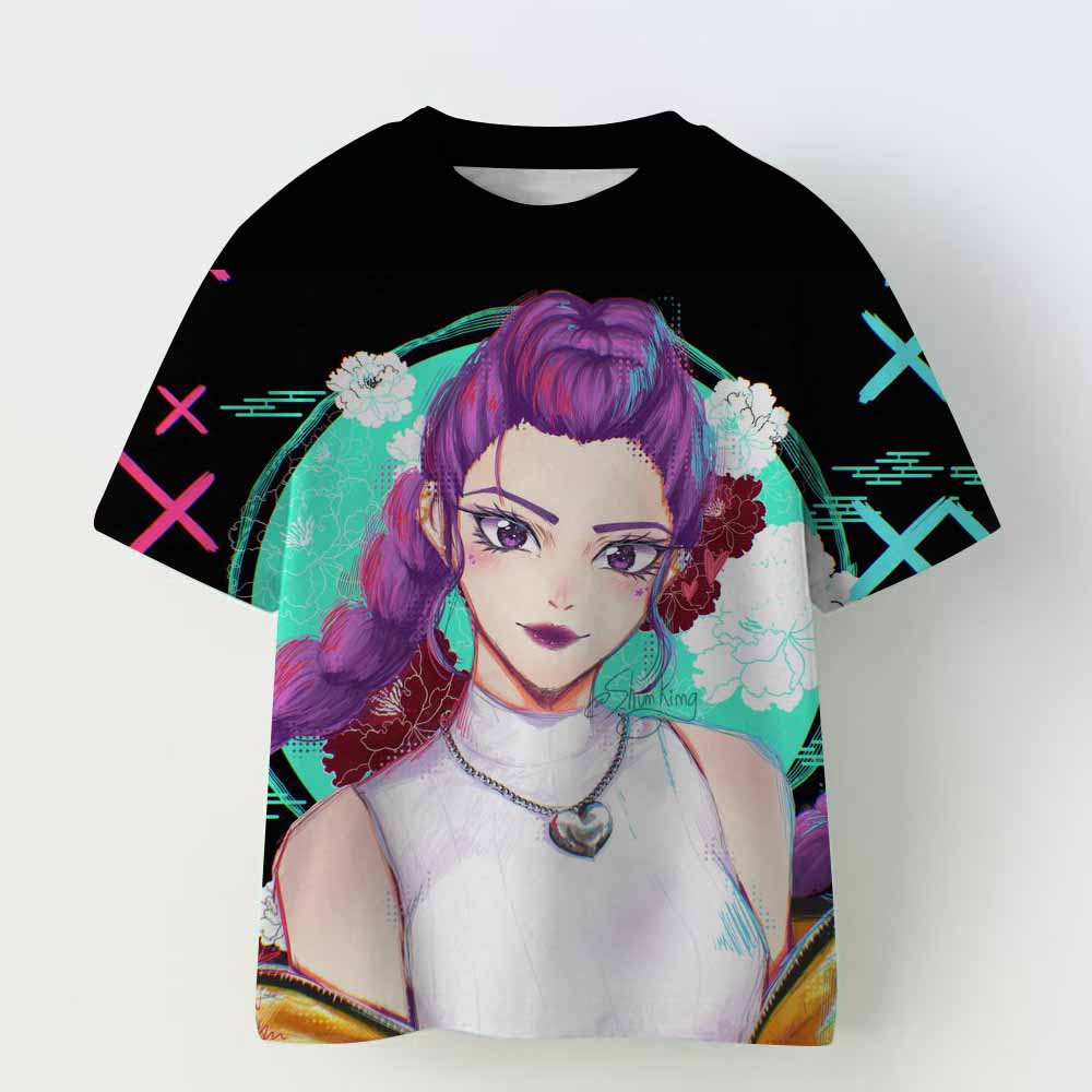 Children T-shirt for Boys Girls Fashion Anime Movie Tees Kids KPop Demon Hunters Huntrix Funny Short Sleeve T Shirt Gifts