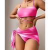 Sexy Women Brazilian Swimsuit Push Up Bra Bikini Set 3 Piece Swim Suit Skirt Swimwear Beachwear Bathing Maillot De Bain Femme