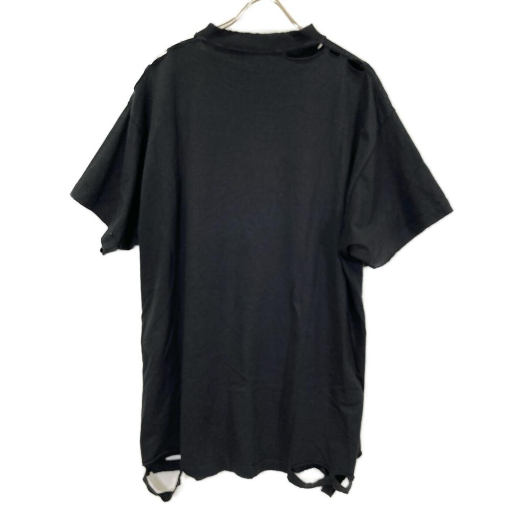 Balenciaga 787349 Planet Earth Crushed Oversized T-Shirt Tops L blackUsed