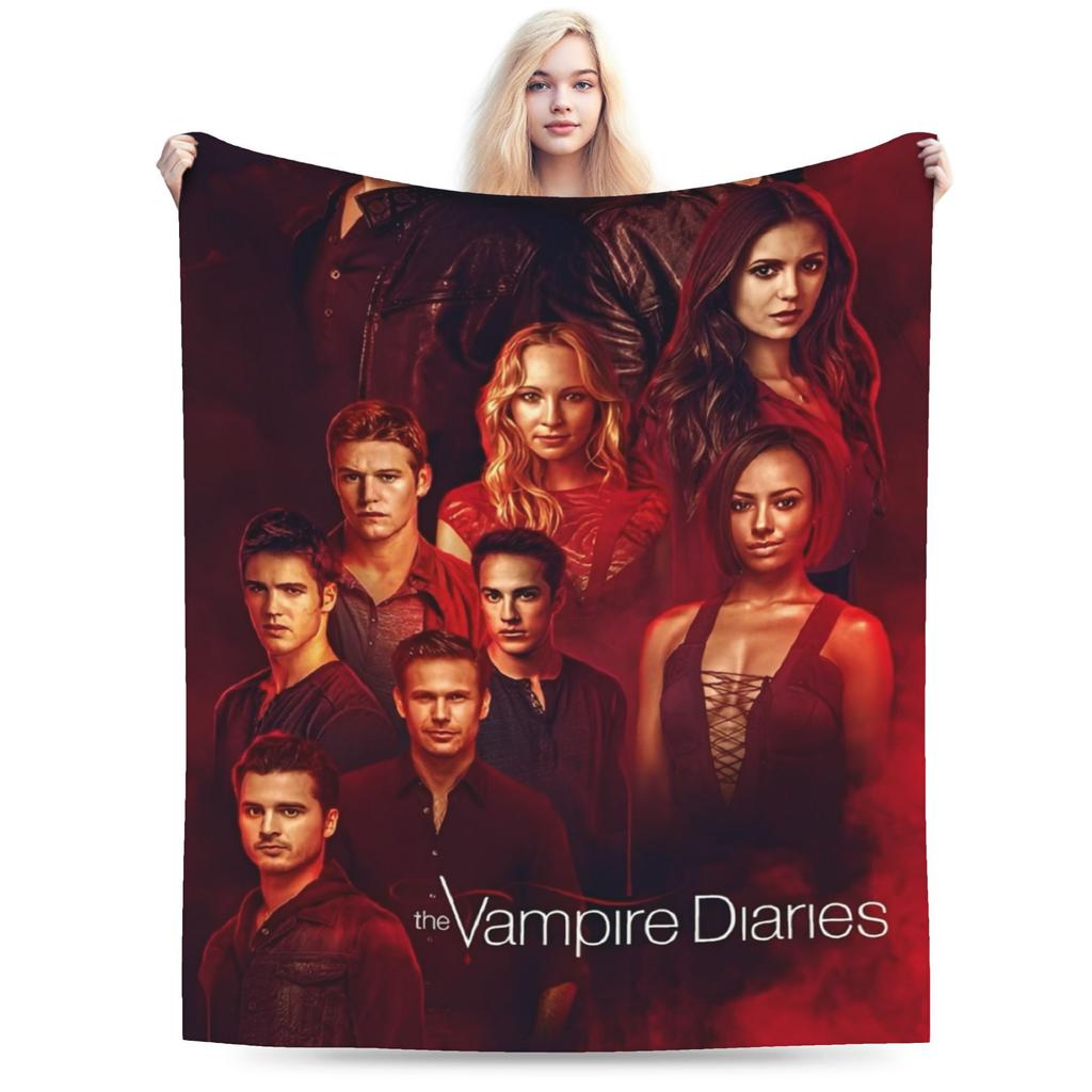 The Vampire Diaries Printed Blanket For Men Women Warm Cozy Fluffy Throw Blankets for Couch 50x60 Inches Multiple Sizes