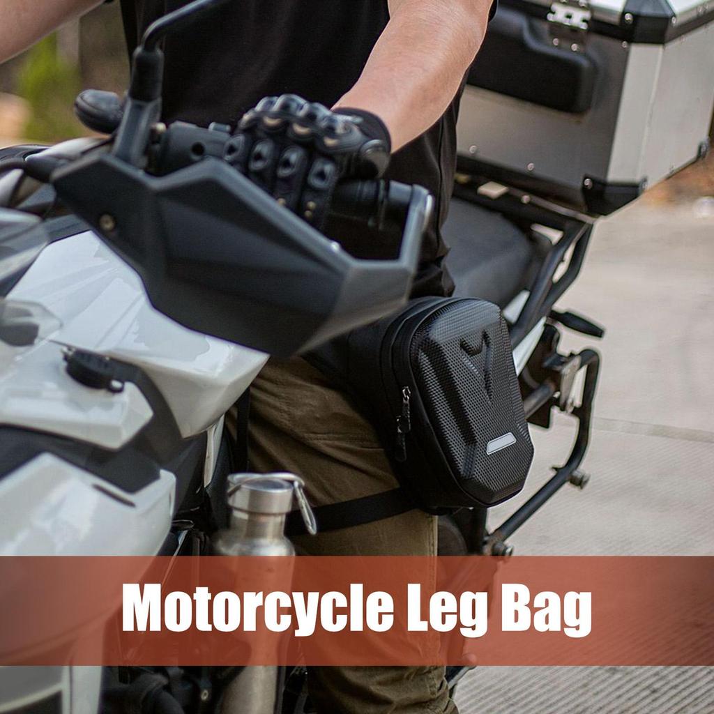 Bolsa de Pierna para Motocicleta Bolsillo Ajustable con Correa Extraíble Bolsas de Hombro y Muslo con Cremallera para Ciclismo Senderismo Viajes al Aire Libre Moto