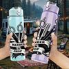 1PC Barber Scissors Razor Badge Print 750ml Color Plastic Sports Water Bottle Leakproof Flip Straw Lid Suitable for Sports Office Home Use