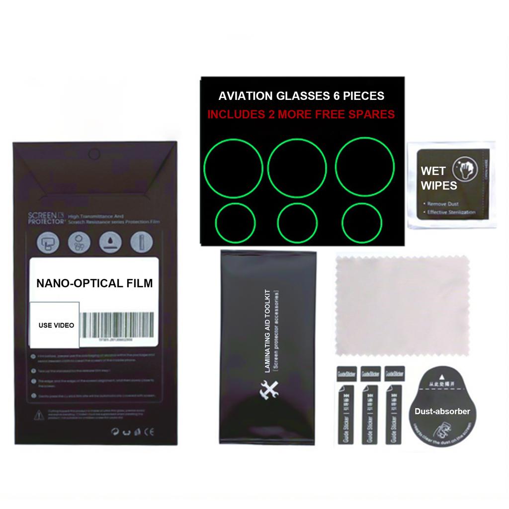 Lens R Glass Film Protective Film with Dust-absorbers & Wet Wipes Scratch Resistant Easy To Apply for Avata 2