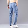 Colour Summer Men's Classic Cotton Solid Color Fashion Business Casual Pants Elastic Waist Korean Fashion Men Clothing 28-38