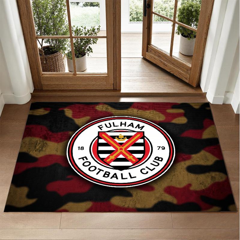 Fulham Voetbal Design Kristalfluweel Tapijt Zacht Decoratief Matje voor Slaapkamer Entree