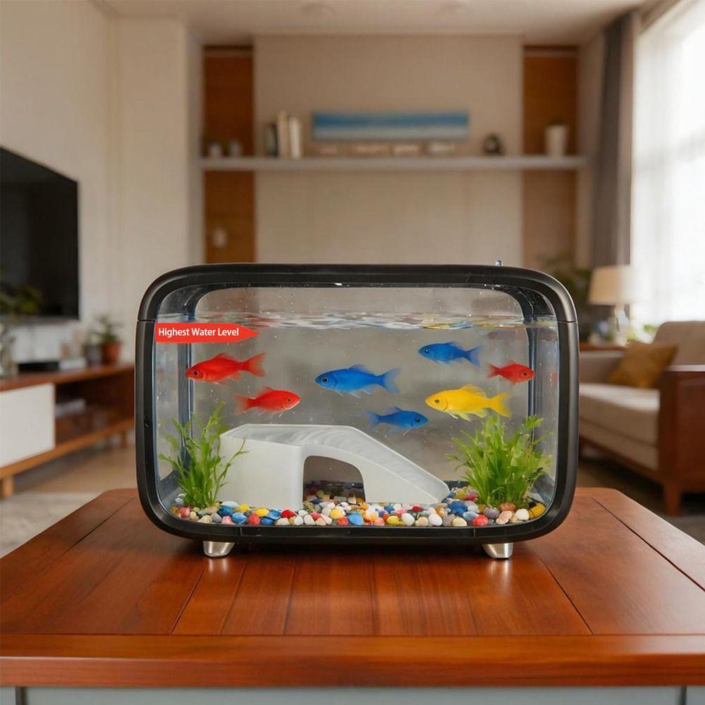 Compact Aquarium Kit Transparent Ecological Cycle System Durable Fish Tank  Bedroom