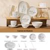 Yipan 36-Piece Japanese Underglaze Bone China Dinner Set