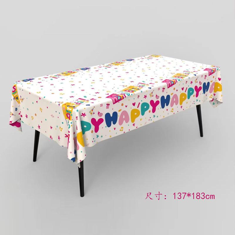 Tovaglia monouso per feste di compleanno con cartoni animati per la decorazione di torte inglesi - antiolio e impermeabile