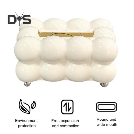 Tissue Box Storage Holder Large Capacity Spring Design Easy To Use Luxury Home Tissue Paper Organizer Desktop Decor