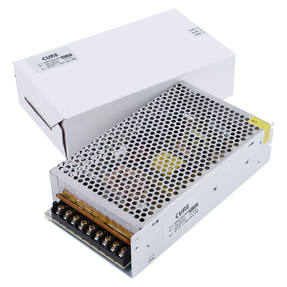 

CURE Стабілізоване джерело живлення Імпульсне джерело живлення AC DC Converter 12V 20A 240W DC Power Converter Захист від перевантаження Розсіювання тепла Японський