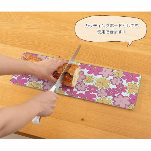 Belca Heat-Resistant Tempered Glass Multi-Plate Placemat (Can Also Be Used As a Trivet), 15cm Wide X 45cm Deep X 0.75cm Thick, Flower Heart Design, KT